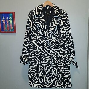 The Limited Zebra Trenchcoat